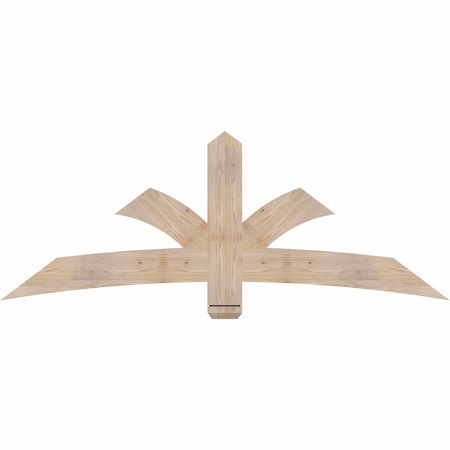 Ekena Millwork Davenport Smooth Timber Gable Bracket, Douglas Fir, 72"W x 27"H x 1 1/2"D x 5 1/2"F, 9/12 Pitch GBW072X27X0206DAV00SDF